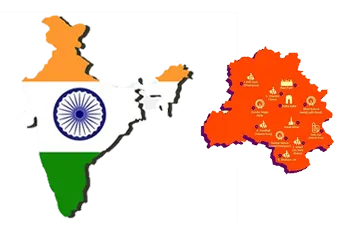 Map of Delhi, India